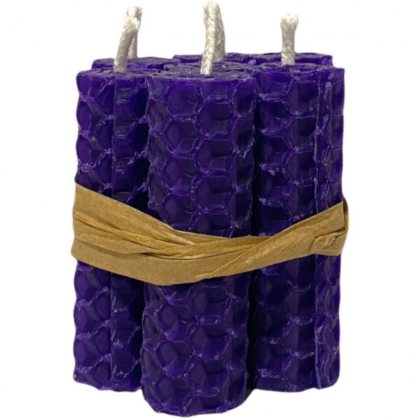 Purple (Vivid) - Beeswax Mini Spell Candles